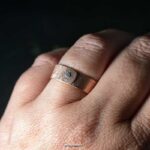 Prachtige koperen ring geklonken met zilver handgemaakt maat 19 Prachtige koperen ring geklonken met zilver handgemaakt maat 19